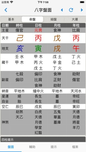 论八字排命盘最新版app0