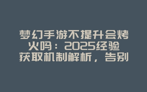 梦幻手游不提升会烤火吗：2025经验获取机制解析，告别烤火！_游戏攻略_36397绿色下载网
