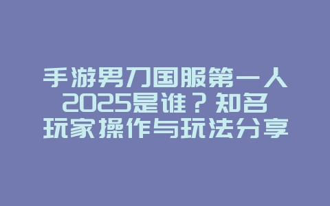 手游男刀国服第一人2025是谁?知名玩家操作与玩法分享!_游戏资讯_36397绿色下载网 手游男刀国服第一人2025是谁?知名玩家操作与玩法分享!_游戏资讯_36397绿色下载网